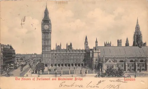 BR61125 the houses of parliament and westminster bridge london uk