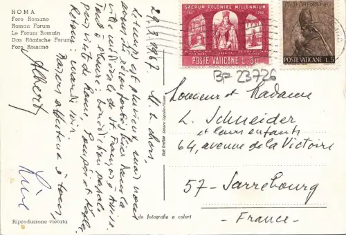 BF23726 roma foro romano italy front/back image