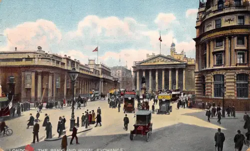 BR61016 the bank and royal exchange chariot london uk