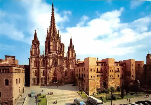 B33188 Kathedrale von Barcelona und römische Stadtmauern Spanien