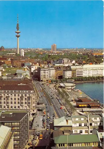 BG13465 hamburg jungfernstieg und fernsehturm car voiture germany