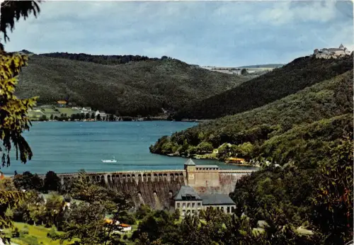 B36085 Der Edersee mit Sperrmauer und Schloss Watdeck germany