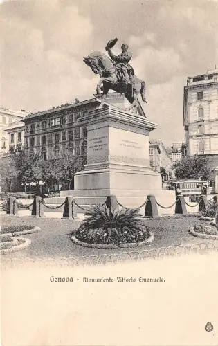 B2483 Italien Genova Monumento Vittorio Emanuele Front/Back Scan