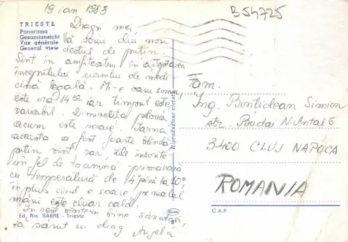 B54725 Triest Panorama Italien