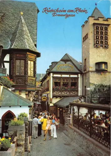 B83494 rudesheim am rhein drosselgausse typen germany