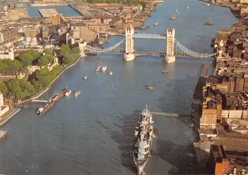 BR89402 hms belfast at tower bridge london uk