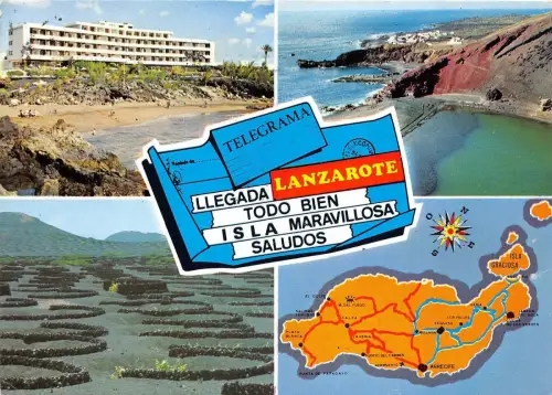 BG6419 lanzarote telegrama llegada todo bien isla marvillosa saludos spain