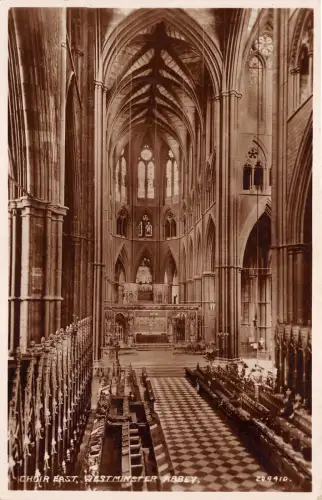 BR6701 Chor East West Minister Abbey Postkarte London UK