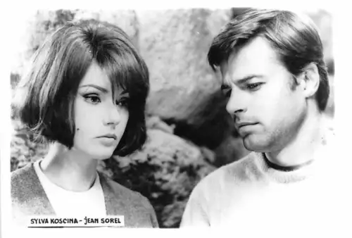 B55227 Sylvia Koscina und Jean Sorel Paar Schauspieler Schauspieler 9x7cm