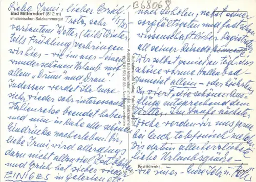 B68068 Österreich Bad Mitterndorf