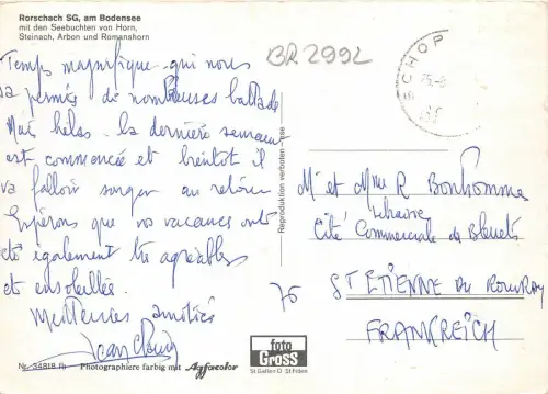 BR2992 Rorschach SG am Bodensee mit den Seebuchten von Horn Schweiz