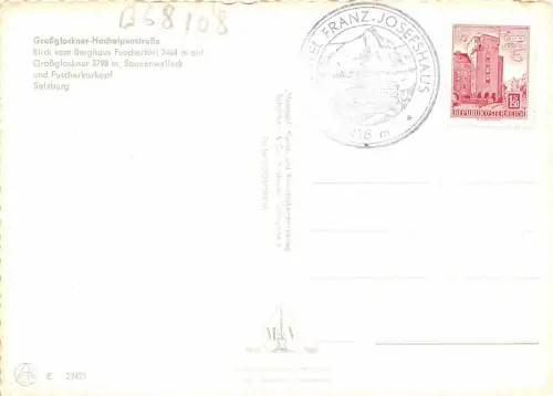 B68108 Österreich Großglockner Hochalpenstraße