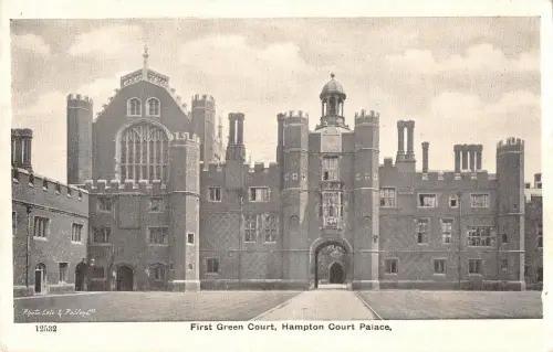 uk3762 first green court hampton court palace london real photo uk