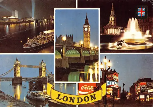 BR91314 London River Thames Big Ben Trafalgar Square UK