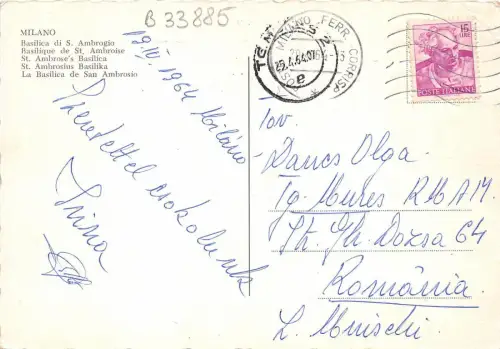 B33885 Milano St Ambrosius`s Basilica italy