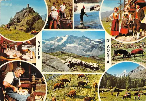 BG11518 Valle d Aosta Kuh Schaf Mouton Arten Folklore Angeln Peche Italien