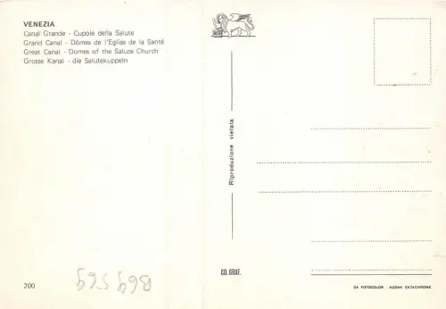 B69569 Italia Venezia Canal Grande Boote Bateaux Italien