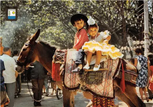 BG27438 costa del sol Kinder Eseltypen Folklore Spanien