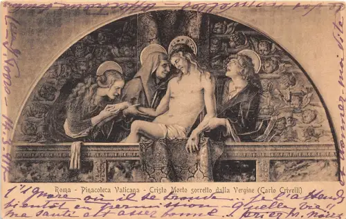BF34723 pinacoteca vaticana cristo morto sorrello da roma italy front/back scan