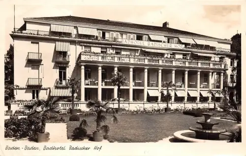 B3991 Deutschland Baden Baden Nadhotel Badischer Hof Front/Back Scan
