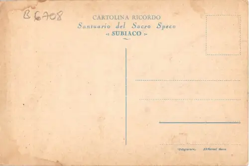 B6708 Italien Subiaco Sacro Speco Particolare della volta