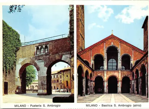 BR10915 Basilica di S Ambrogio Atrio Milano italy