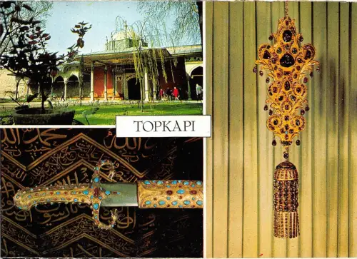 B29434h Istanbul Topkapi Palast und Goldene Hosenträger Set mit Rubinen Truthahn