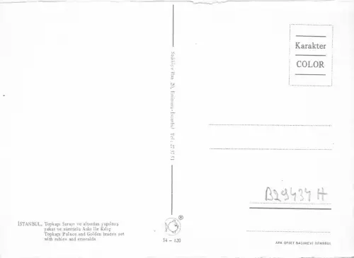 B29434h Istanbul Topkapi Palast und Goldene Hosenträger Set mit Rubinen Truthahn