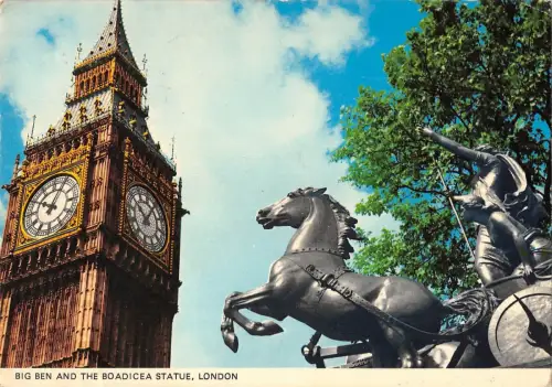 BR89970 big ben and the boadicea statue london uk