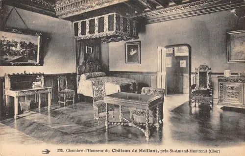 BF5062 chambre de honneur de chateau de meillant cher france Frankreich