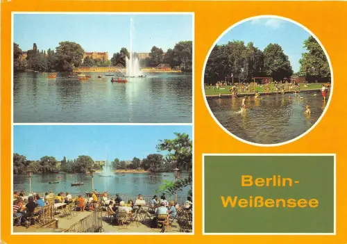 B47471 Berlin Weissensee Boote Bateaux Multiviews Germany