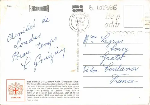 B102366 the tower of london and tower bridge uk