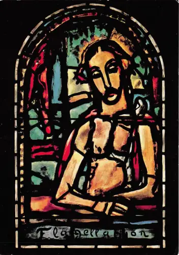 BR1870 Frankreich Plateau d ́Assy Eglise N D De Toute Grace vitrail