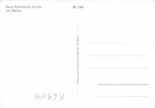 B69041 Neue Katholische Kirche von Maloja Schweiz