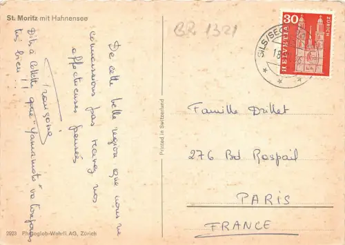 BR1321 Helvetia St. Moritz mit Hahnensee Schweiz