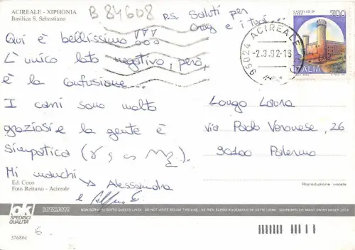 B84608 acireale xiphonia basilica s sebastiano italy