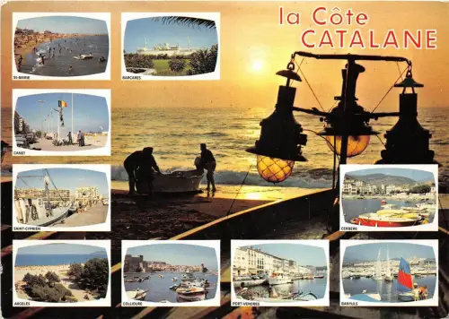 B53117 En Roussillon La Cote Catalane Boote Bateaux Multi Vues Frankreich