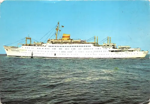 B0132 Schiff Bateaux Urlaubsschiff MS Volkerreundschaft 1 Front/Back Scan