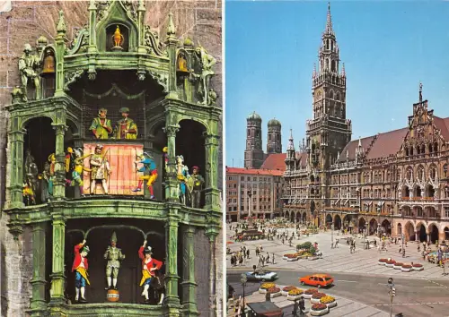 B53923 München Rathaus und Glockenspiel car voiture germany
