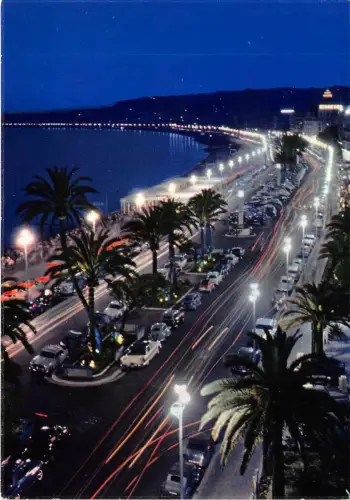 B31565 Nice la nuit Promenade des Anglais france