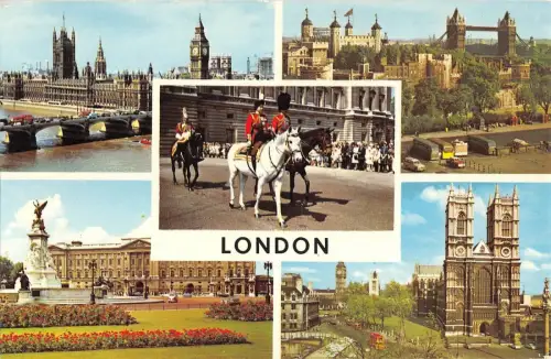 BR66057 london multi views royalty uk 14x9cm