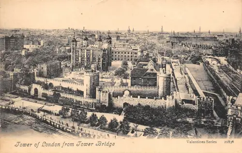 B85406 tower of london from tower bridge london uk
