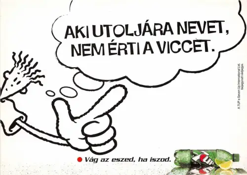 B75179 akiutoljara nevet nem ertia viccet 7 up Werbung Werbung Werbung