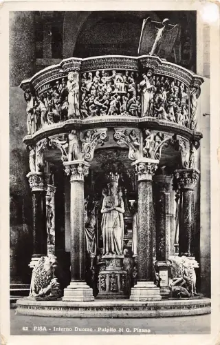 B6722 Italien Pisa Interno Duomo Pulpito di G Pisano
