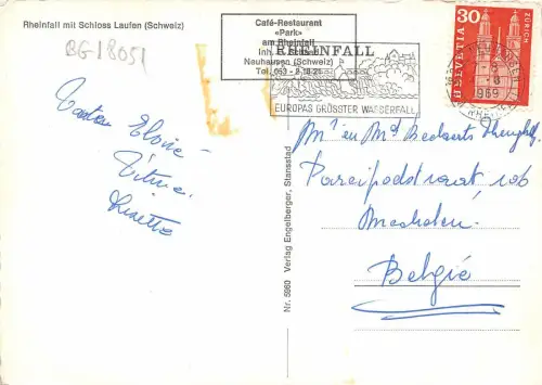 BG18051 rheinfall mit schloss laufen schweiz schweiz