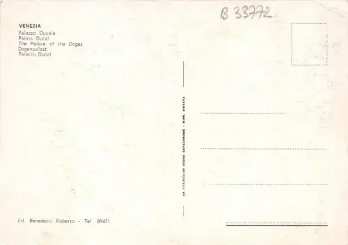B33772 Venezia Der Palast der Dogen Italien