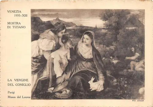 B6851 La Virgine Del Coniglio Venezia Tiziano Louvre paris