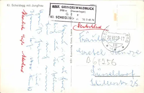 B67256 Kl Scheidegg mit Jungfrau Schweiz