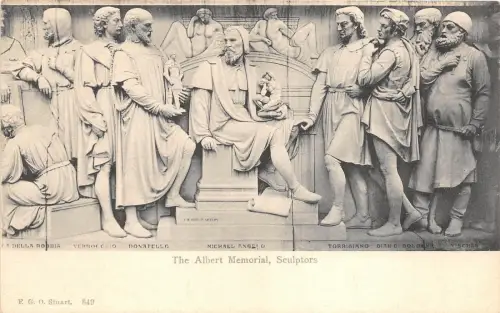 B85774 Bildhauer Kunst Postkarte The Albert Memorial London UK