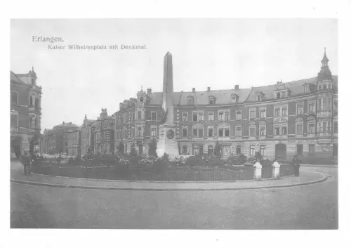 B35455 Erlangen Kaiser Wilhelmsplatz mit Denkmal Deutschland